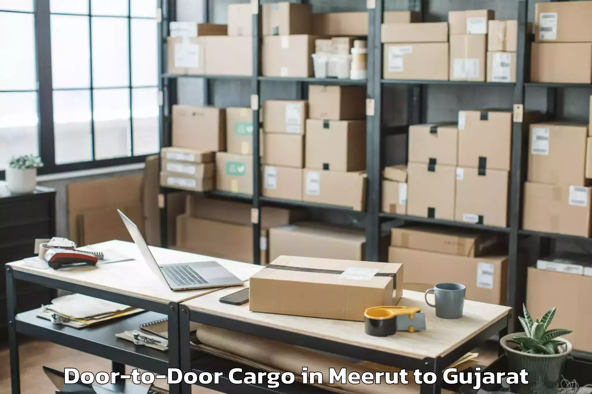 Top Meerut to Tharad Door To Door Cargo Available